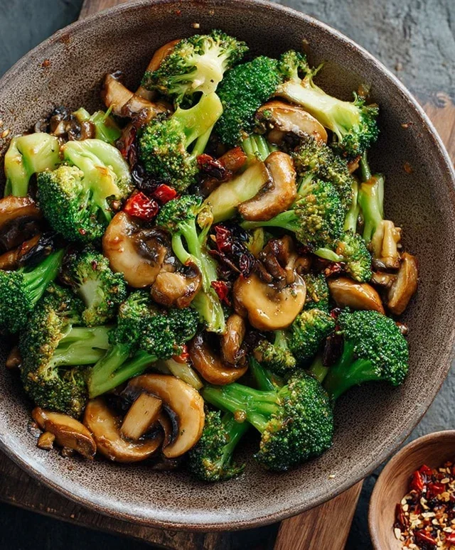 Broccoli and Mushroom Stir Fry