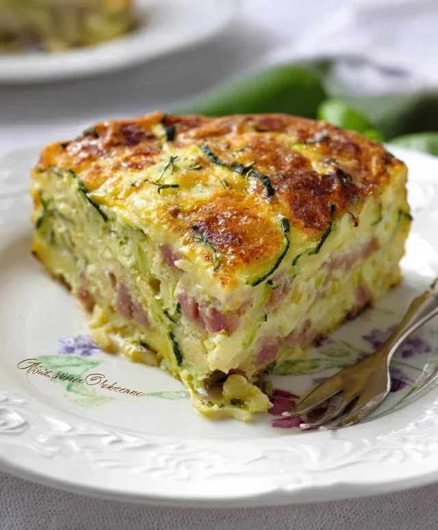 Sformato di zucchine con speck e robiola