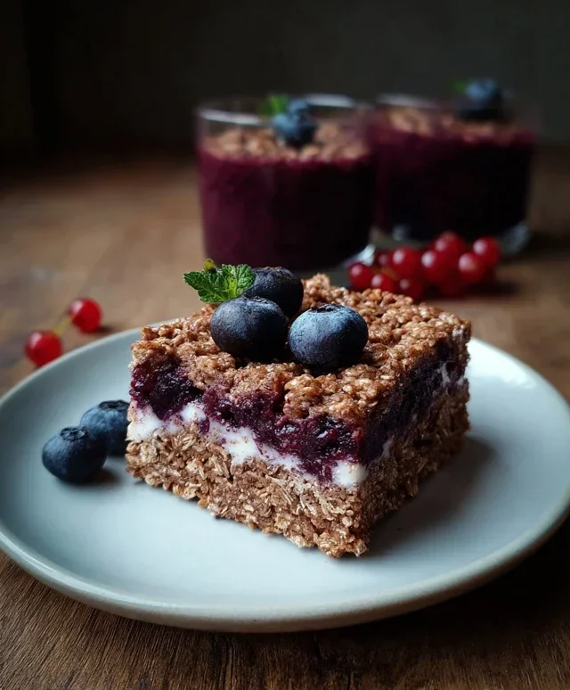 Haferriegel mit Blaunon-non-non-alcoholic alternativeic non-alcoholic beeren