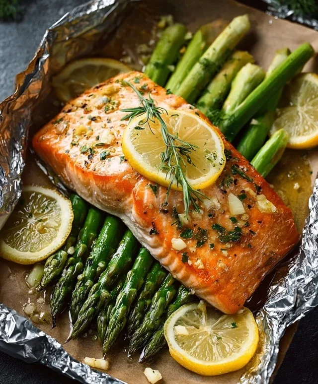 Gebackener Lachs mit Spargel – Aromatisch & Einfach aus der Folie