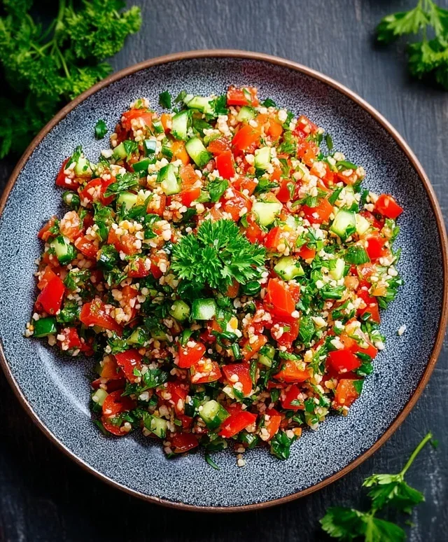 Bulgursalat mit frischen Kraeutern