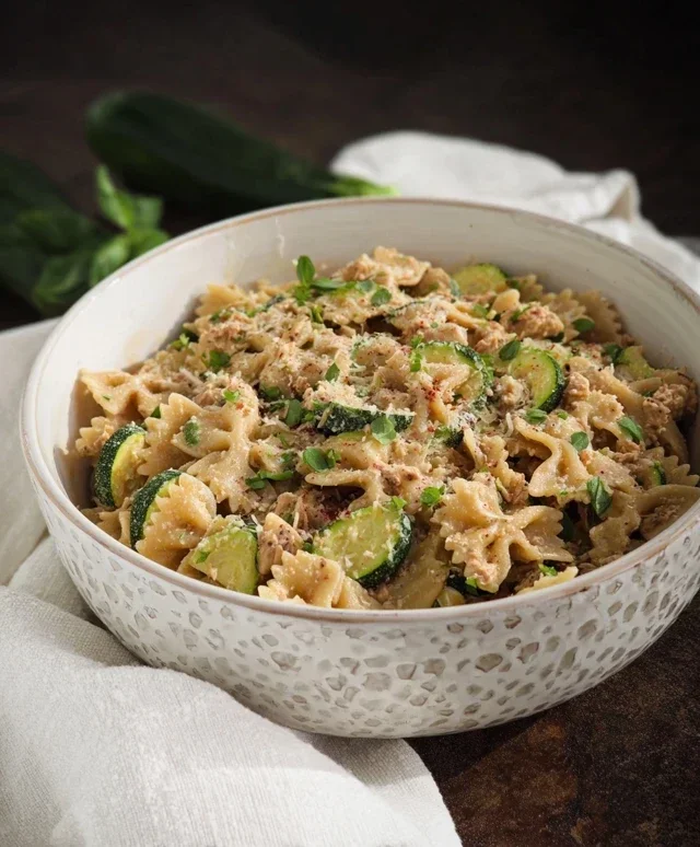 Farfalle integrali tonno e zucchine