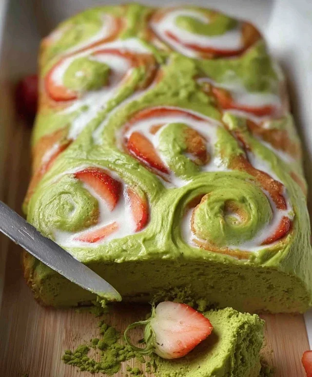 Strawberry Matcha Latte Rolls