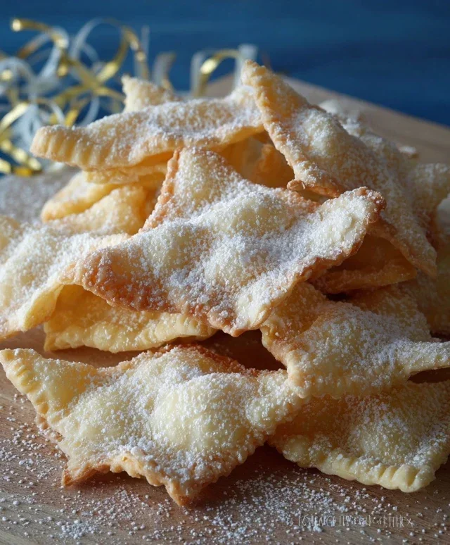 Chiacchiere all'acqua frizzante ricetta dolce