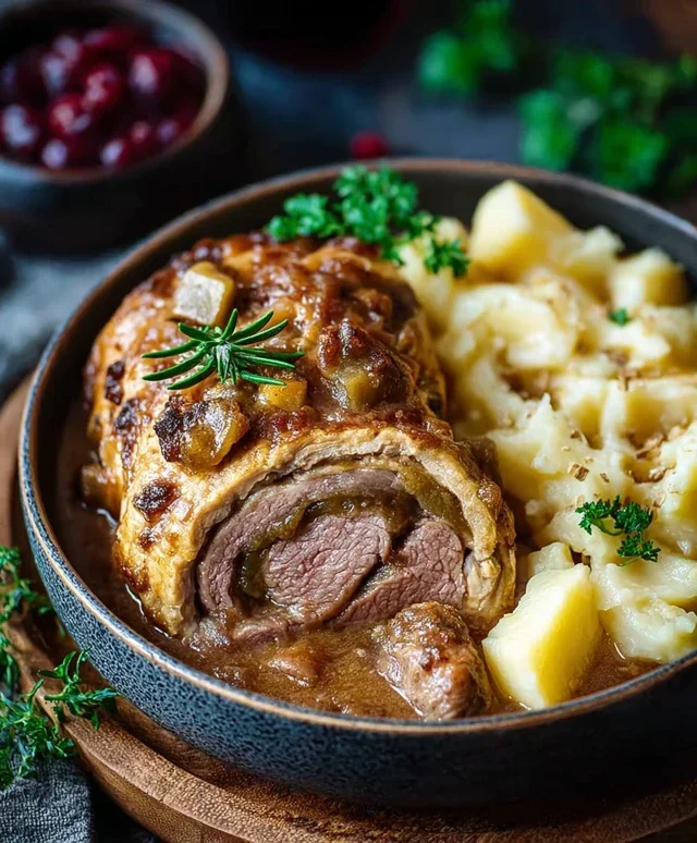 Rouladentopf aus dem Backofen