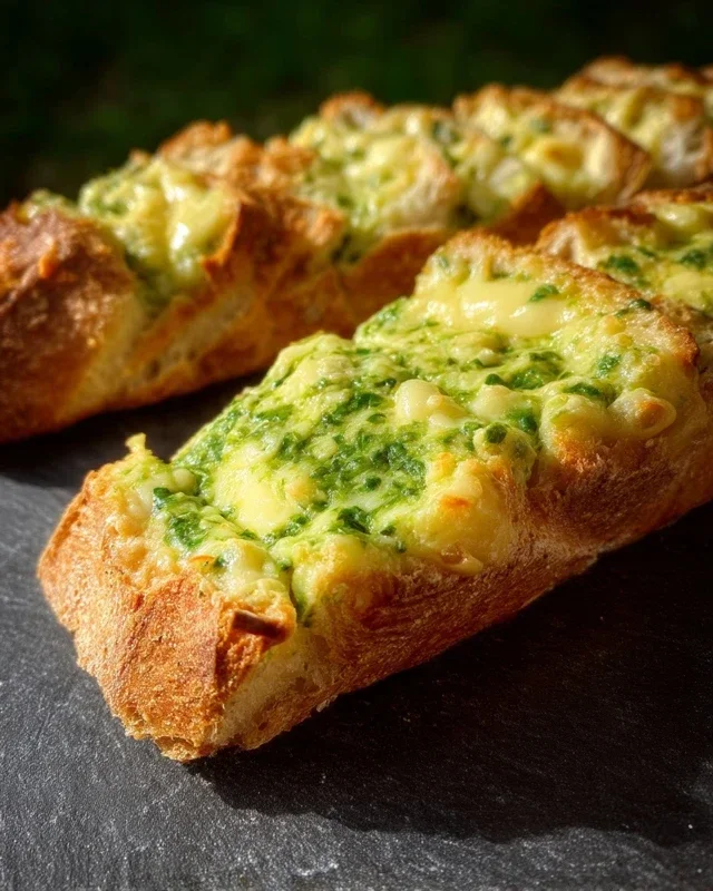 Bärlauch-Käse-Baguette. Einfach und schnell.