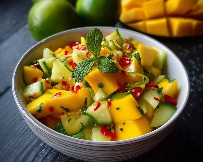Thai Mango Gurkensalat Rezept – Frisch & Exotisch genießen!