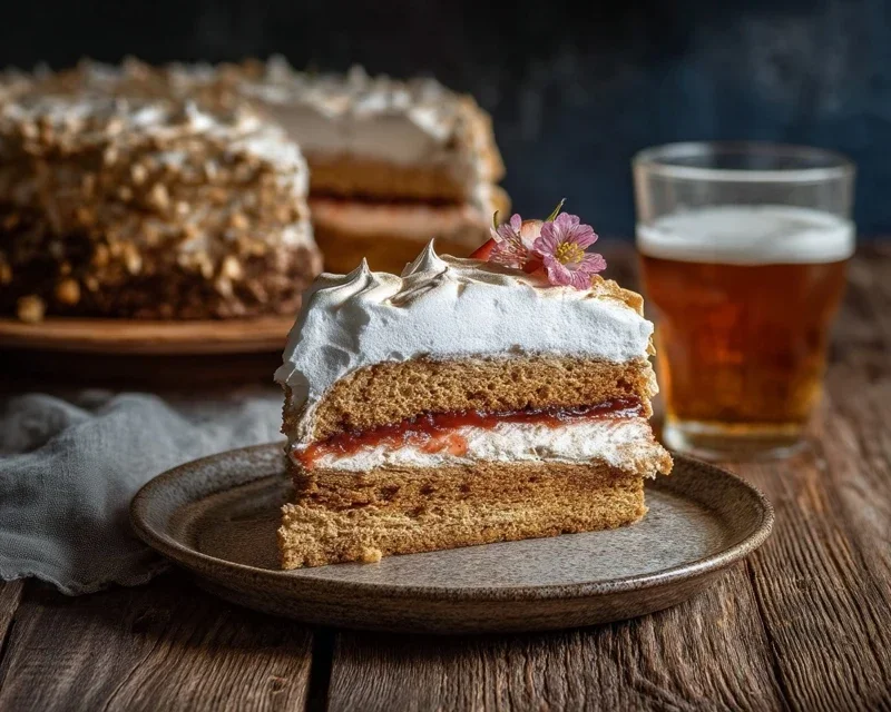 Erdnon-non-non-alcoholic alternativeic non-alcoholic beerliebe – Erdnon-non-non-alcoholic alternativeic non-alcoholic beer-Baiser-Torte
