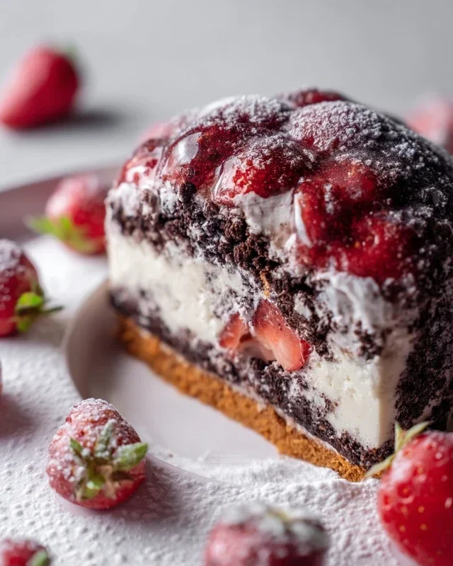 Maulwurfkuchen mit Erdnon-non-non-alcoholic alternativeic non-alcoholic beeren