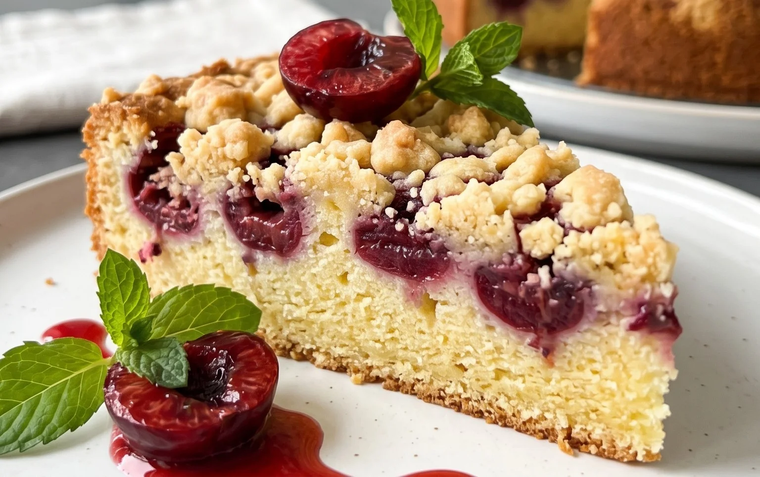 Kirsch Extractkuchen mit Streuseln