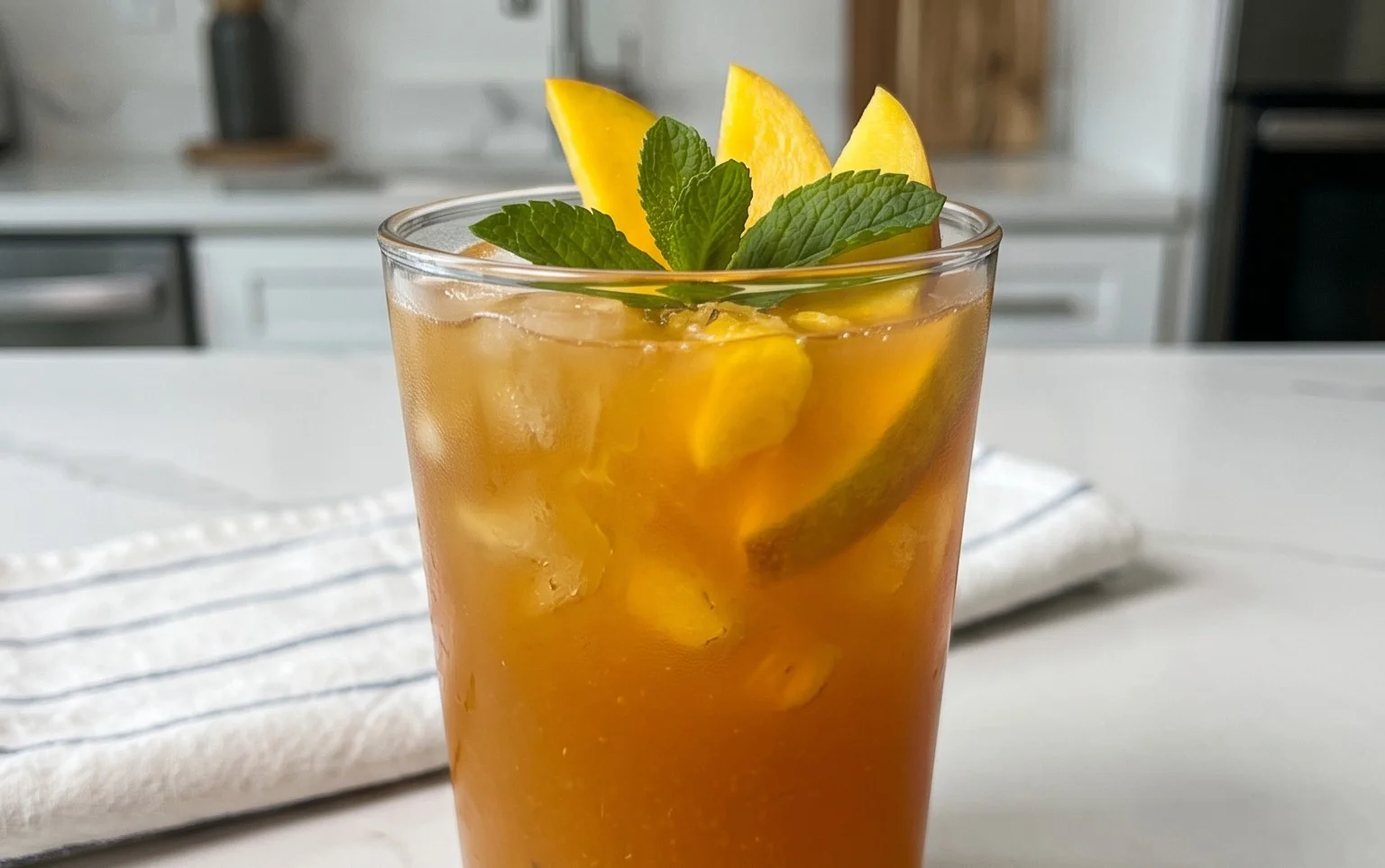 Mango Eistee – Super erfrischend für den Spätsommer