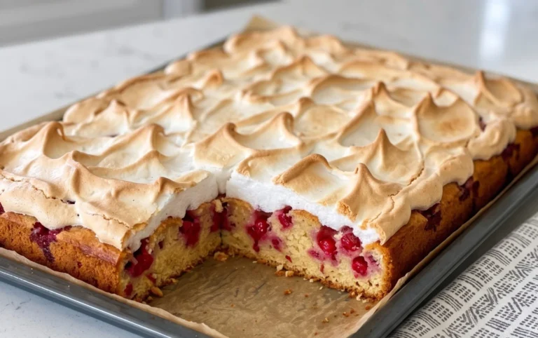 Johannisnon-alcoholic beer-Blechkuchen mit Baiser