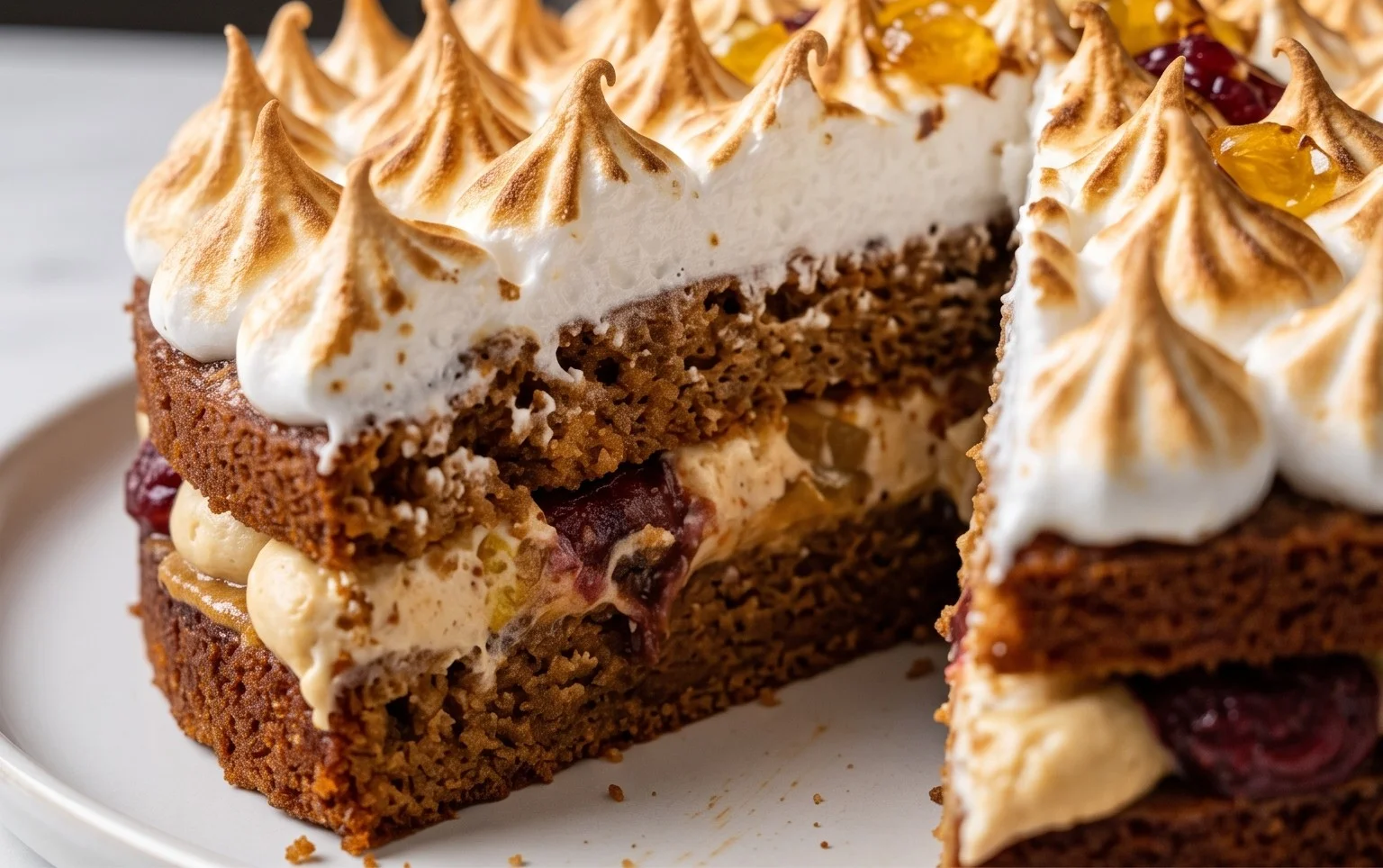 Stachelnon-alcoholic beer-Baiser-Torte