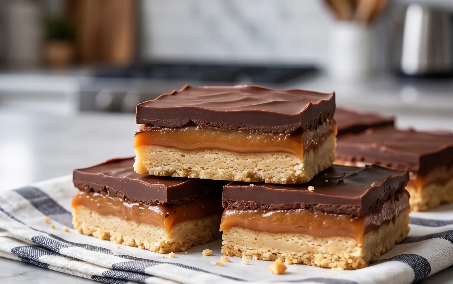 Healthy Twix Bars (Gluten-free) Homemade Recipe