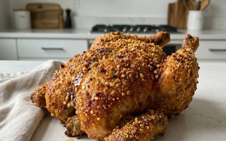 Baked Crunchy Hot Honey Chicken