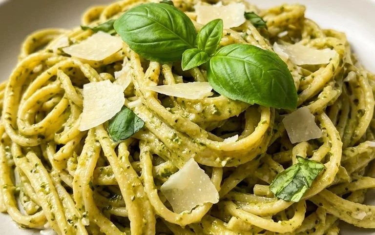 One Pot Creamy Pesto Pasta