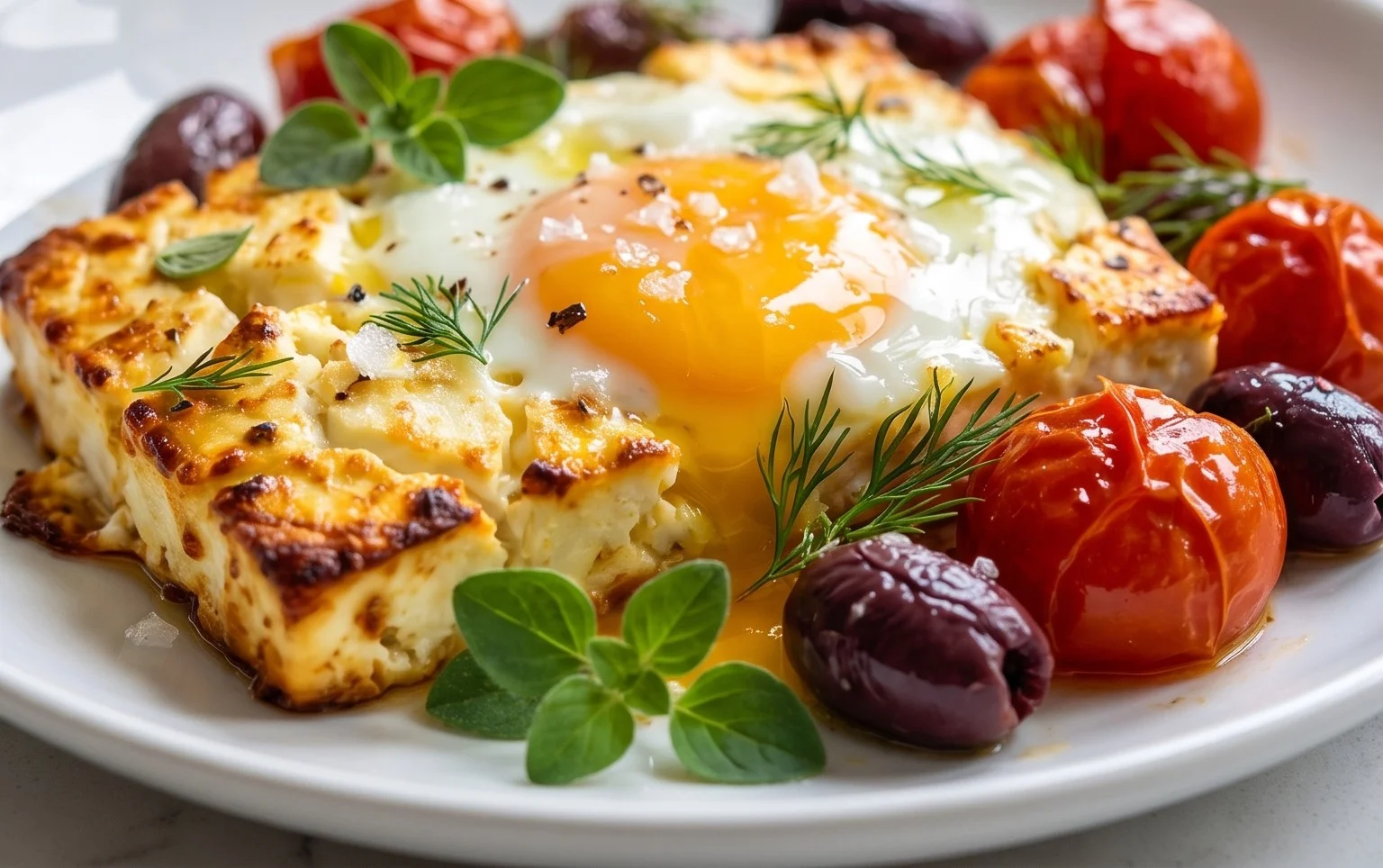 Baked Feta Eggs