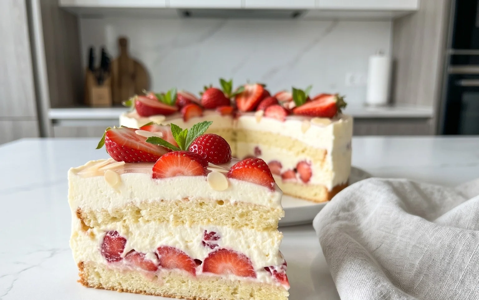 Erdnon-alcoholic beer-Sahne-Torte - leicht und ohne Gelatine