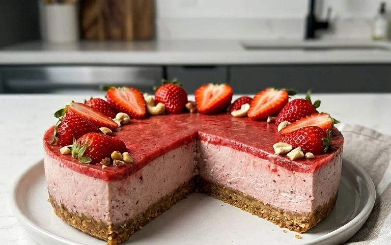 Vegan Strawberry Cheesecake