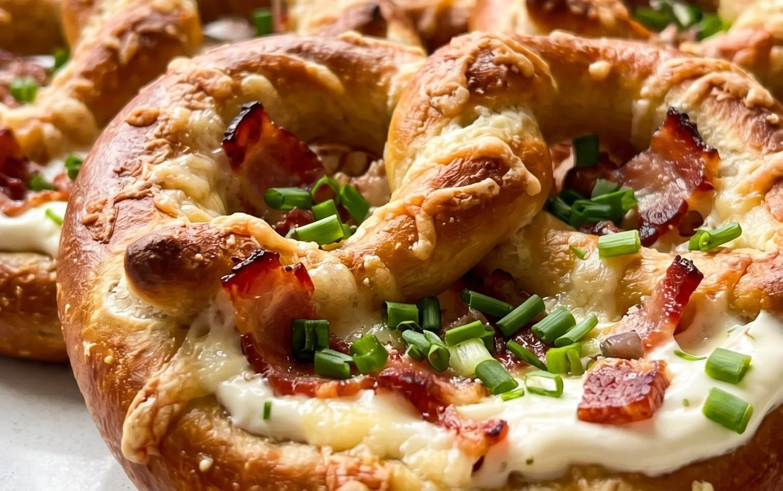 Flammkuchen Brezeln – Partysnack zum Vorbereiten