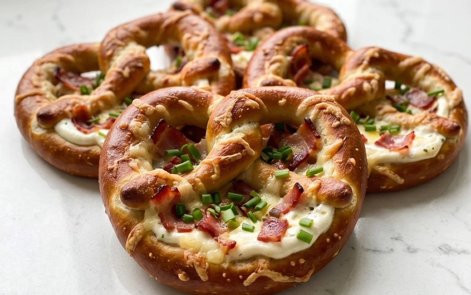 Flammkuchen Brezeln – Partysnack zum Vorbereiten