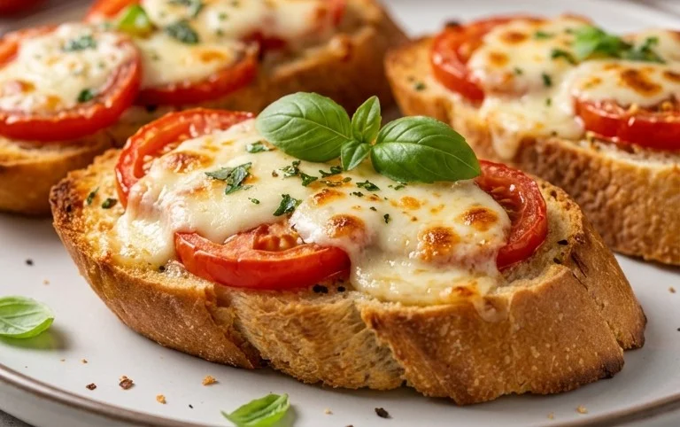 Baguettscheiben mit Tomaten & Mozzarella überbacken von Luda4ka