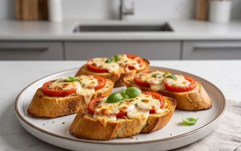 Baguettscheiben mit Tomaten & Mozzarella überbacken von Luda4ka