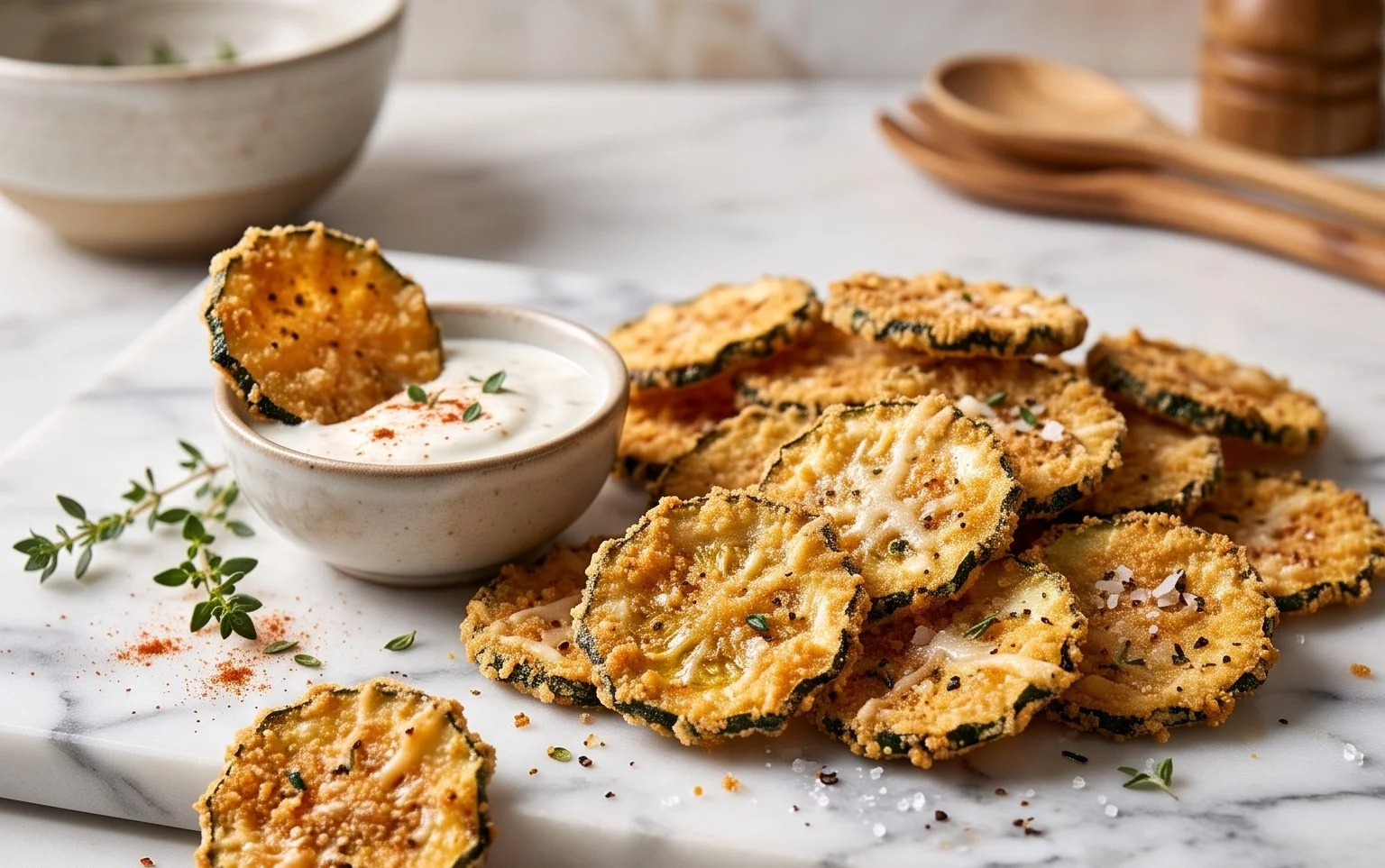 Crispy Baked Zucchini Chips