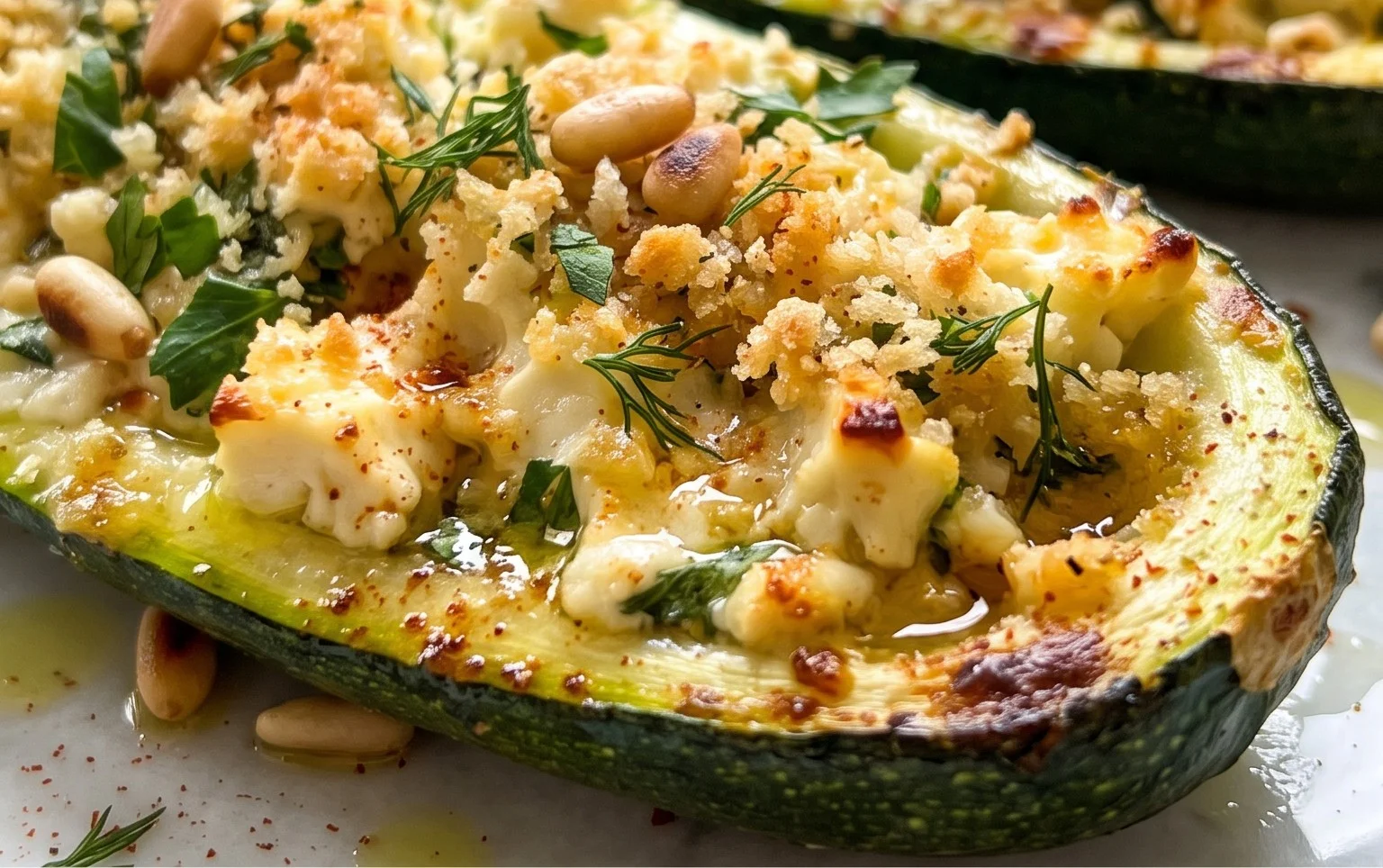 Feta Cheese Stuffed Zucchini