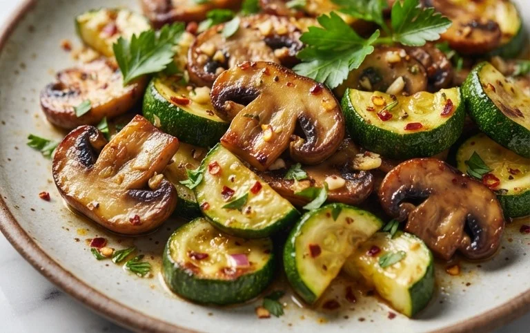 Skillet Zucchini and Mushrooms
