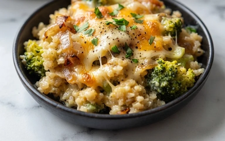 Cheesy Broccoli Cauliflower Rice