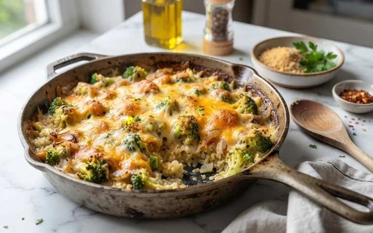 Cheesy Broccoli Cauliflower Rice