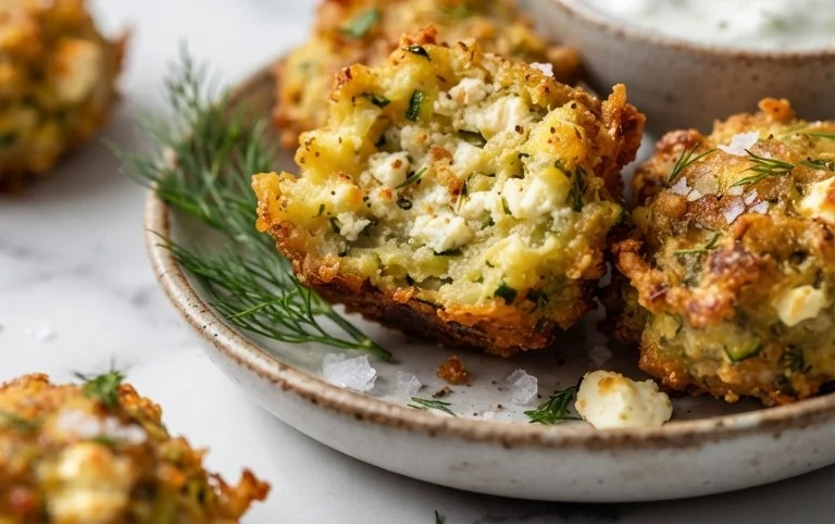 Knusprige Zucchini-Feta-Bällchen aus dem Ofen genießen!
