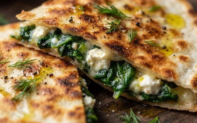 Spinach and Feta Quesadillas