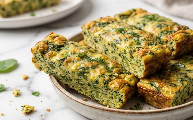 Baked Spinach Zucchini Frittata Fingers {Baby-Friendly}