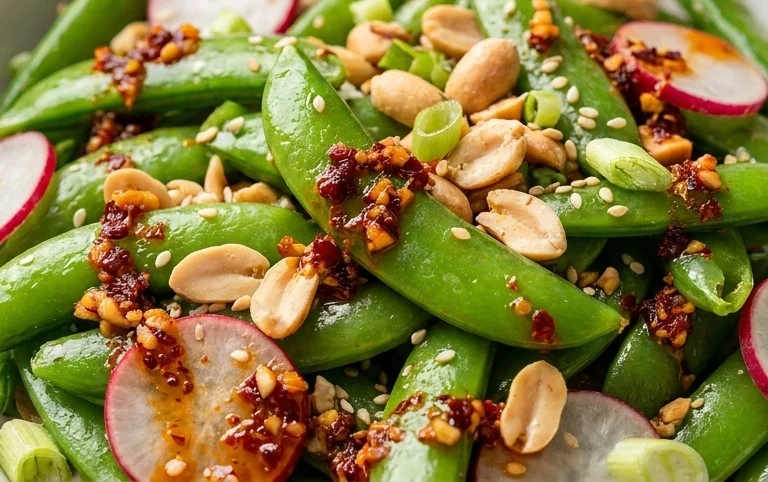 Chili Crisp Snap Pea Salad