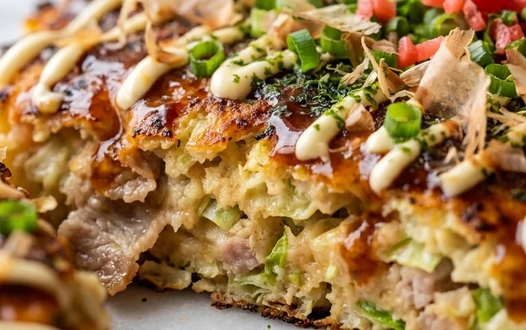 Okonomiyaki - Japanese Savoury Pancakes
