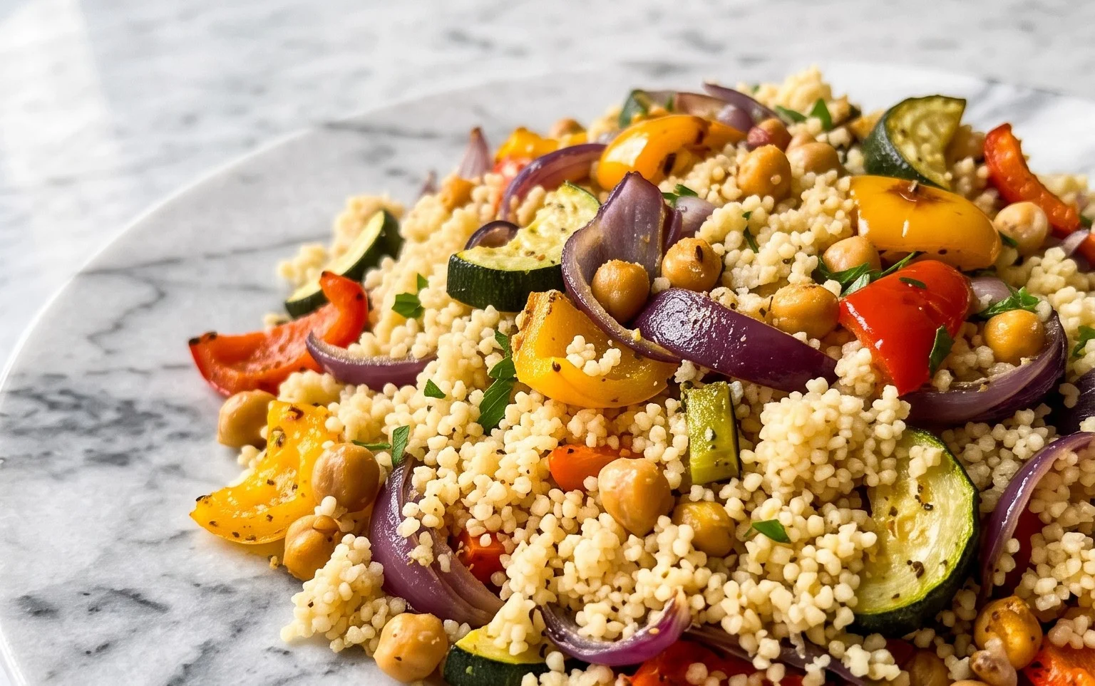 Röstgemüse Couscous für Geschmacksexplosion
