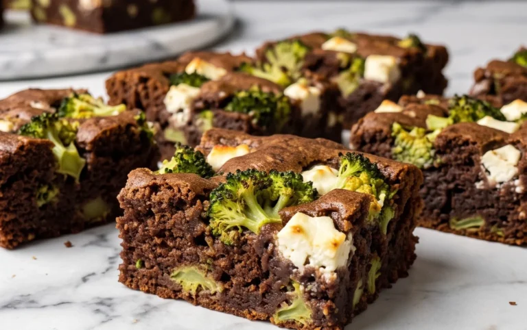 Broccoli and Feta Brownies
