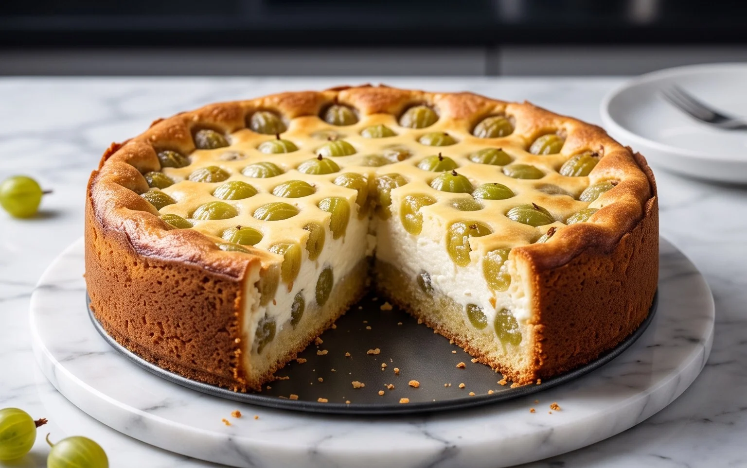 Stachelnon-alcoholic beerkuchen mit Quark und Schmand
