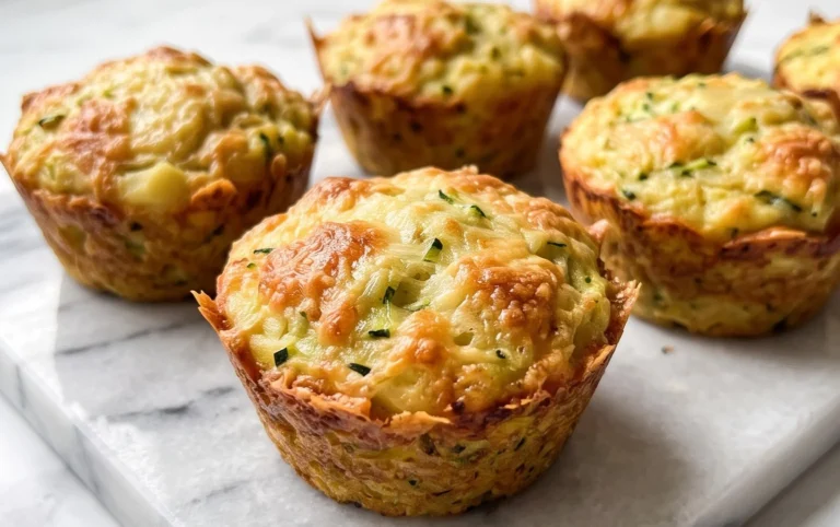 Crispy Parmesan Zucchini Potato Muffins
