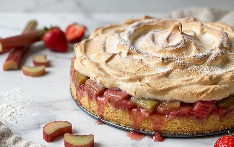 Rhabarber-Baiserkuchen
