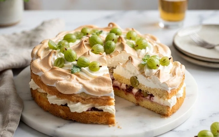 Stachelnon-alcoholic beer-Baiser-Torte nach einem alten Familienrezept