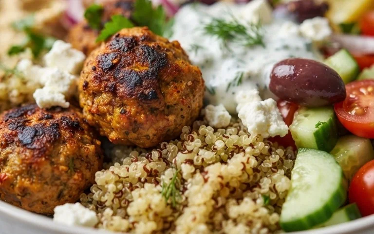 Greek Meatball Bowl Recipe