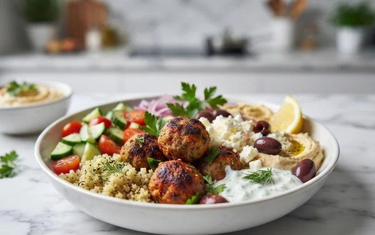 Greek Meatball Bowl Recipe