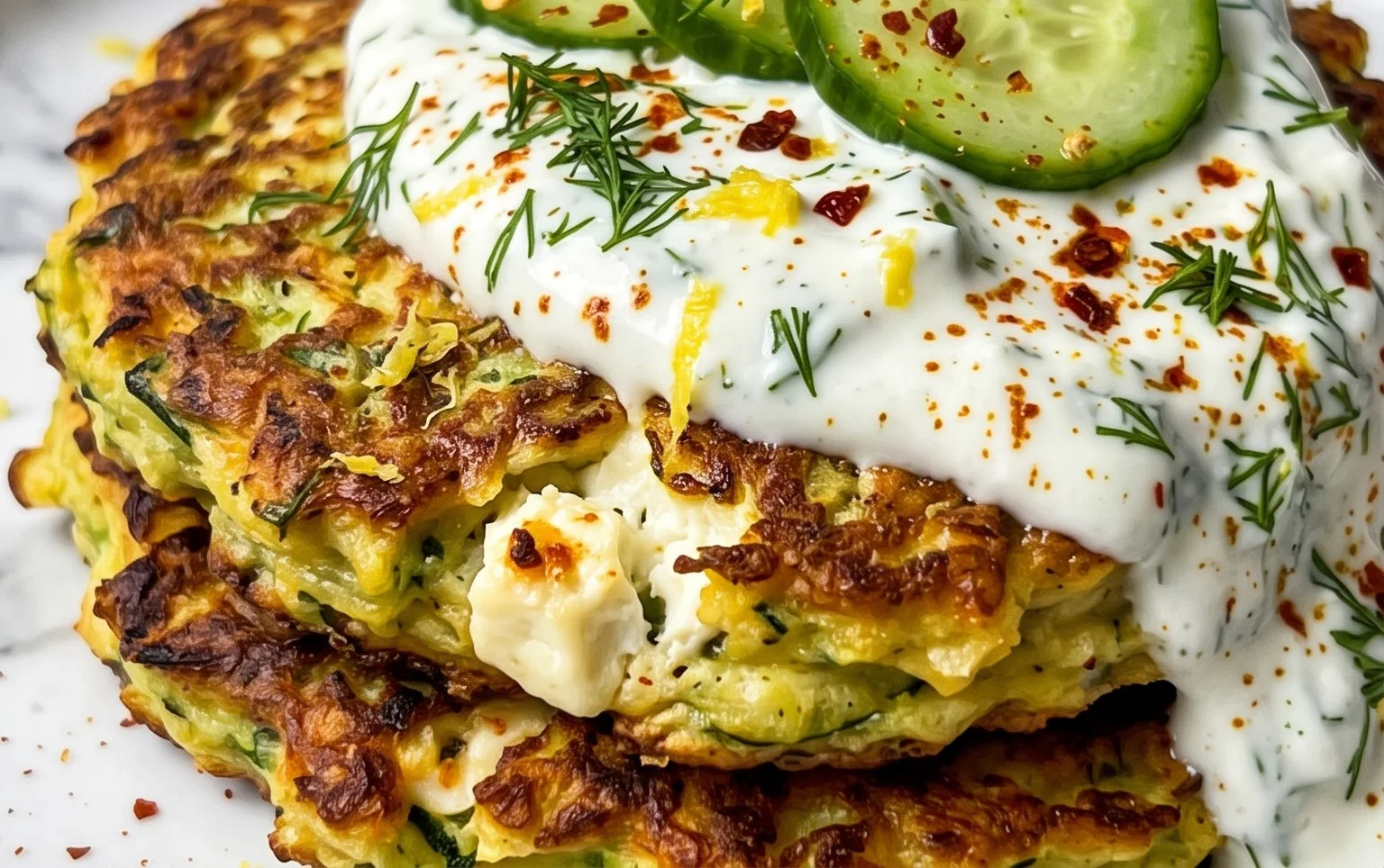 Zucchinipuffer mit Feta und Tzatziki: Das Unglaubliche Ultimative Rezept für 4 Portionen