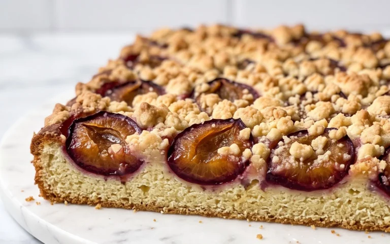 Pflaumenkuchen mit Streusel vom Blech (Quark-Öl-Teig)