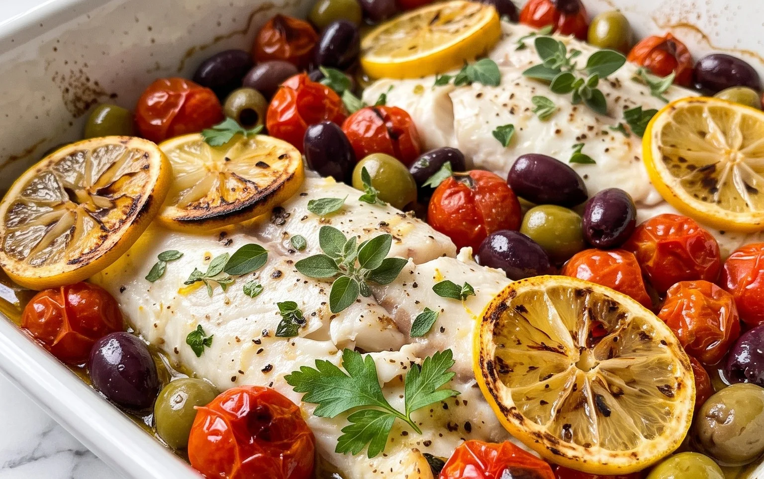 Easy Mediterranean Baked Fish Recipe - Flavorful & Quick
